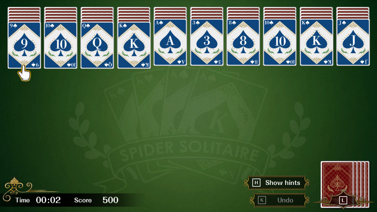 蜘蛛纸牌F/Spider Solitaire F（键盘操作）插图3跳跳游戏网