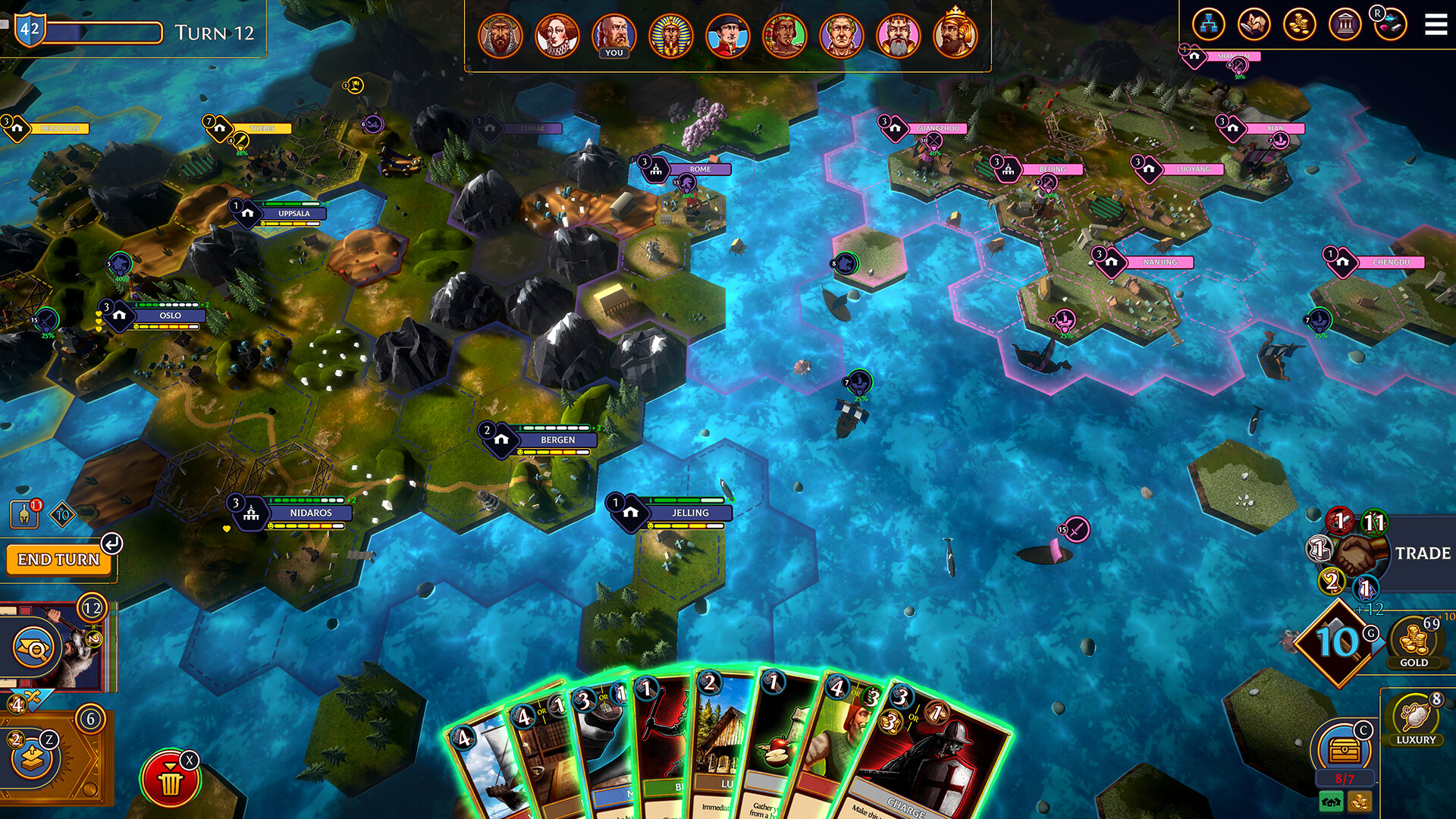 帝王牌局：古国纷争/Hexarchy 策略游戏第3张