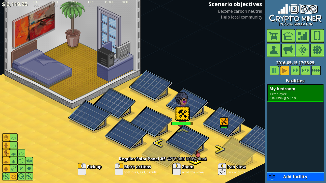 挖矿大亨模拟器/Crypto Miner Tycoon Simulator Build.18727909|模拟经营|容量380MB|免安装绿色中文版|支持键盘.鼠标-小辉娱乐网
