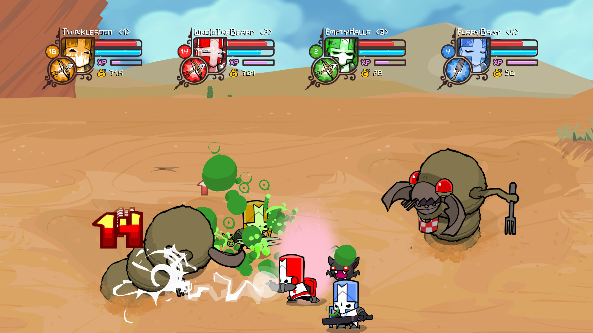 城堡毁灭者|v2.9|全DLC|200M大小|官方中文|支持手柄|城堡破坏者|Castle Crashers