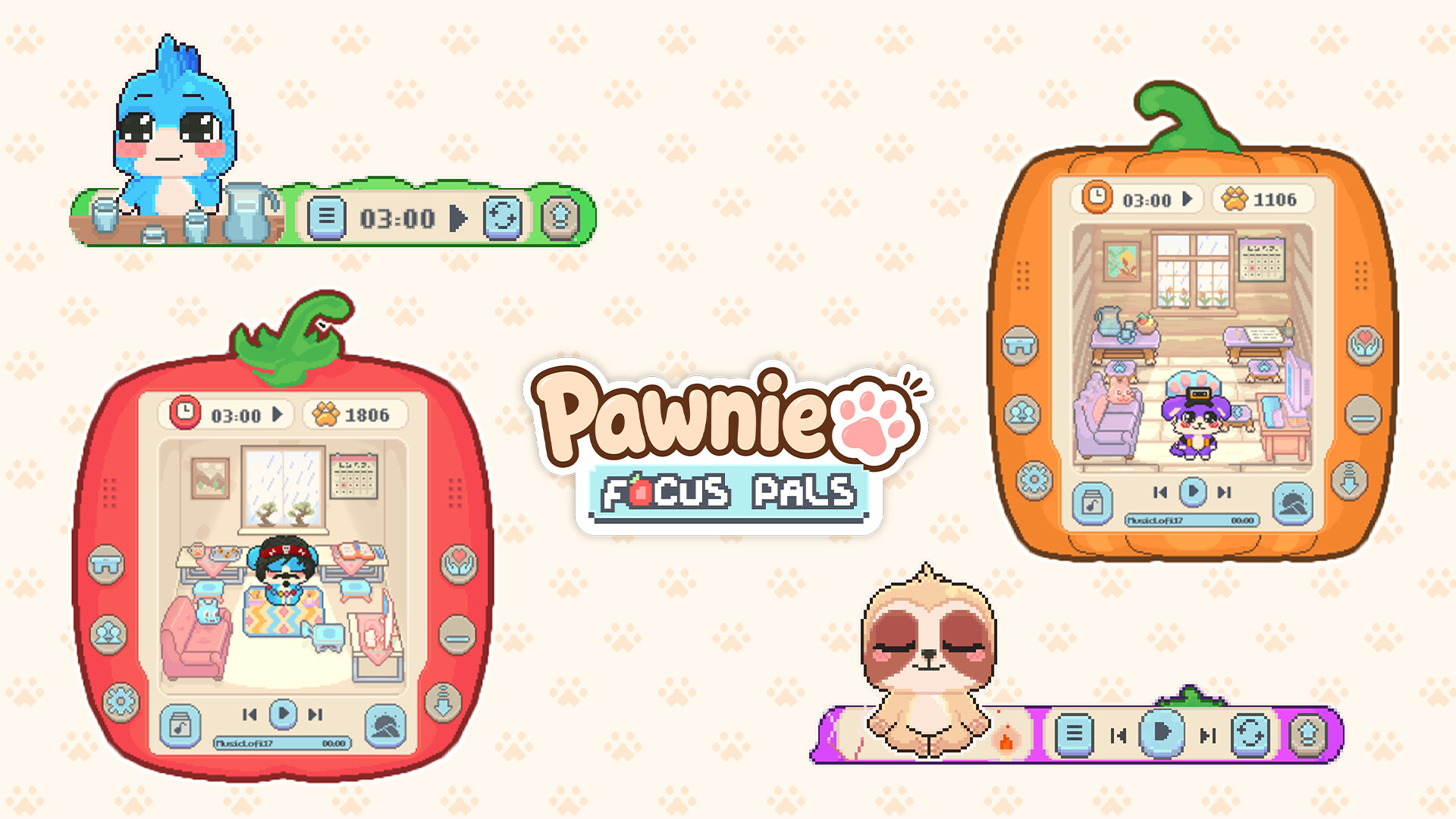 爪爪伙伴:专注时光|Pawnie: Focus Pals|Build.26243785|官方中文|容量672M