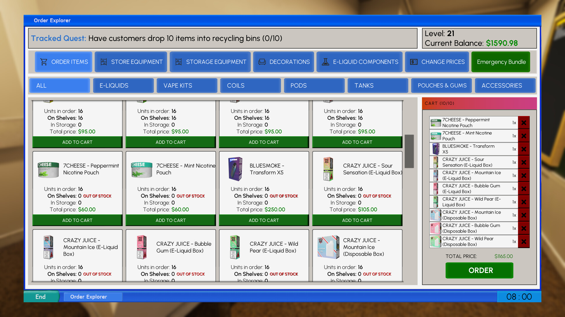 电子烟店:迈阿密|Vape Store Miami|Build.24705502|官方中文|容量16.16G插图3APXGAME 电子烟店:迈阿密|Vape Store Miami|Build.24705502|官方中文|容量16.16G插图3APXGAME