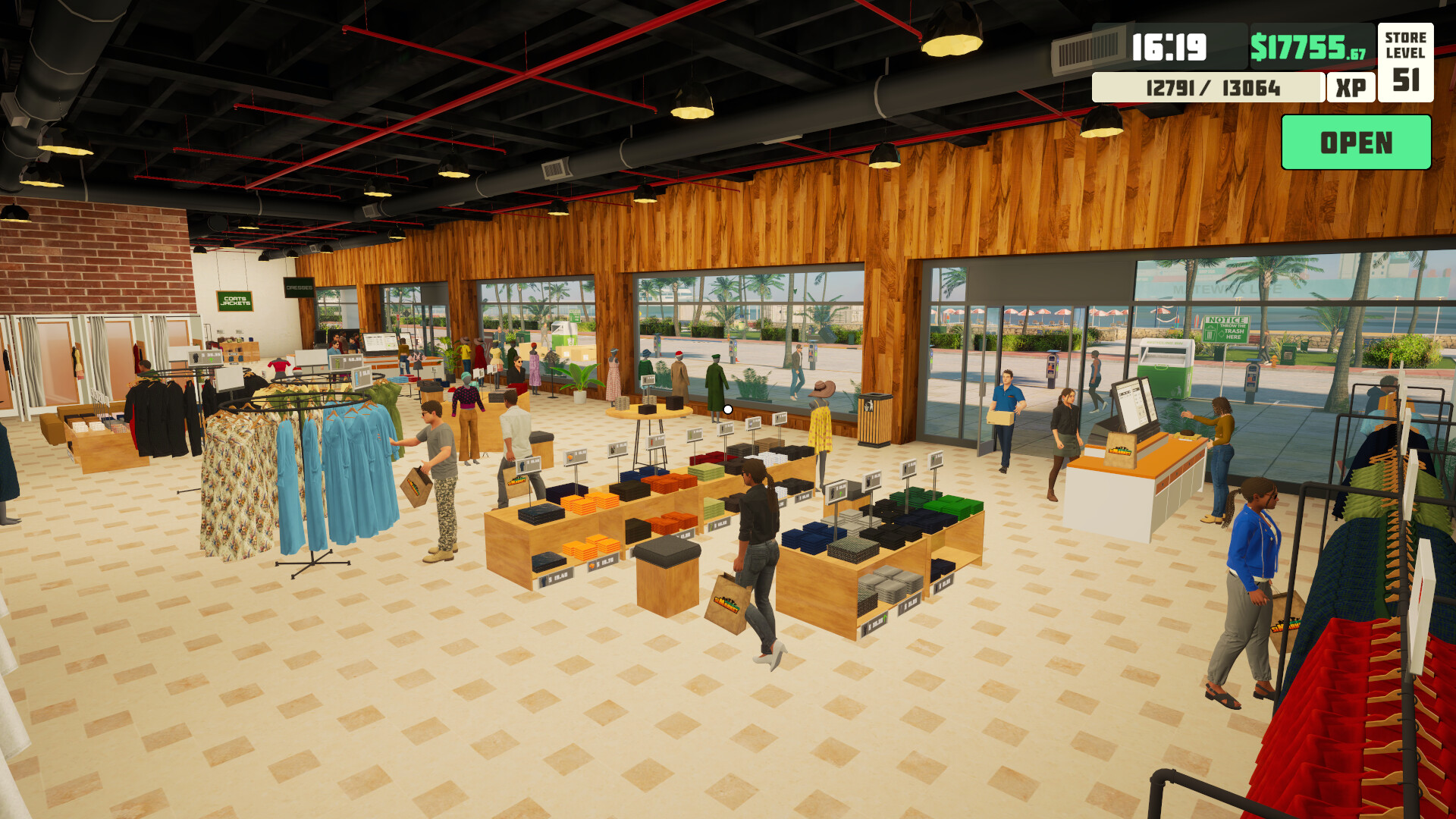 服装商店模拟器/siMarket Cloth Store Simulator Build.18224083|模拟经营|容量697M|免安装绿色中文版|支持键盘.鼠标.手柄-小辉娱乐网