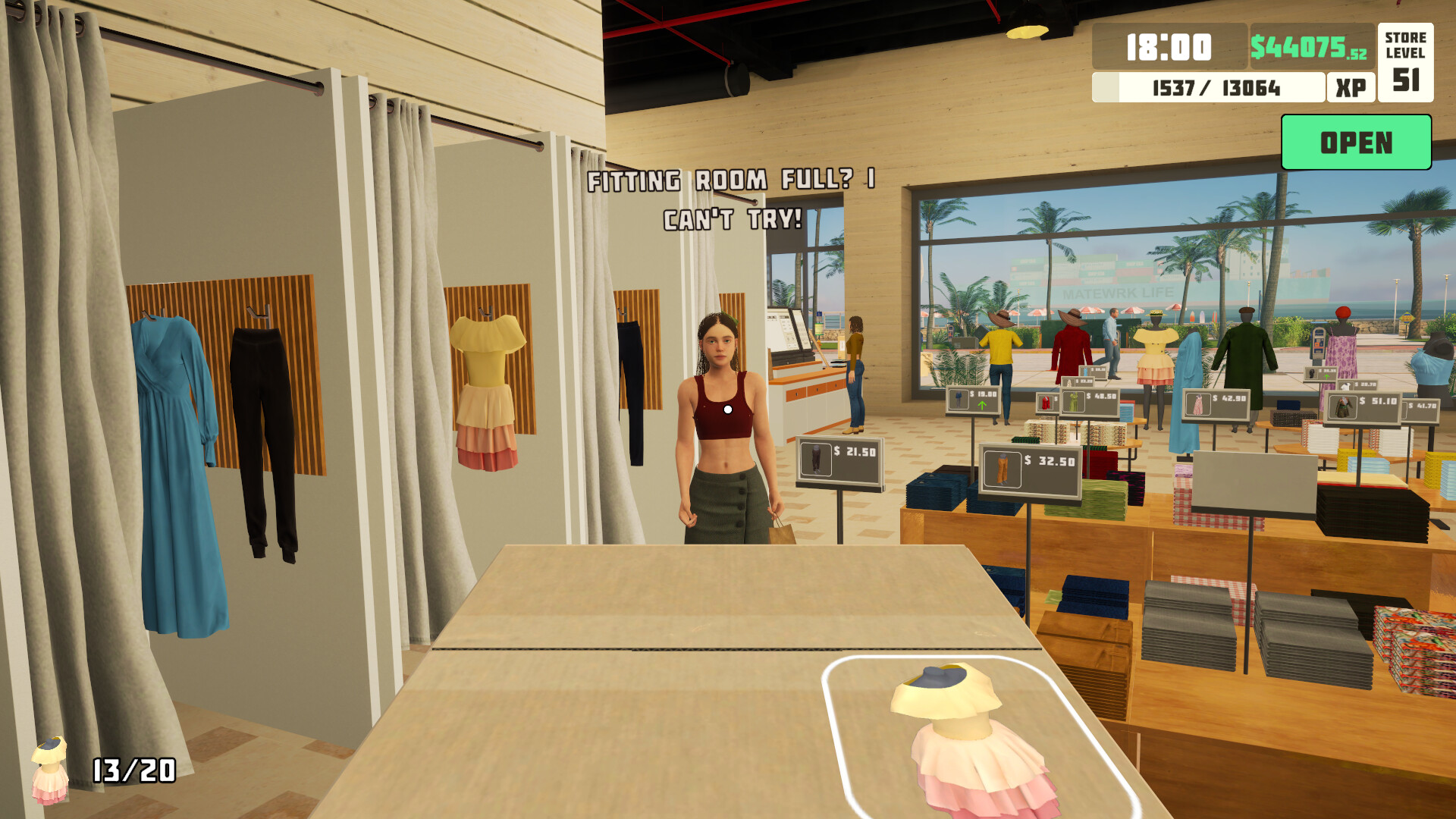 服装商店模拟器/siMarket Cloth Store Simulator Build.18224083|模拟经营|容量697M|免安装绿色中文版|支持键盘.鼠标.手柄-小辉娱乐网