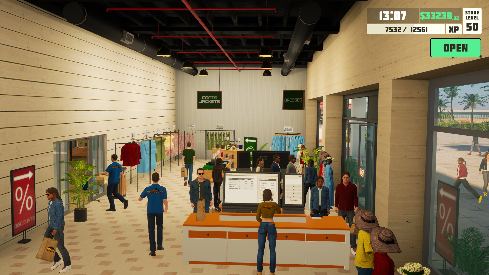 服装商店模拟器/siMarket Cloth Store Simulator Build.18224083|模拟经营|容量697M|免安装绿色中文版|支持键盘.鼠标.手柄-小辉娱乐网