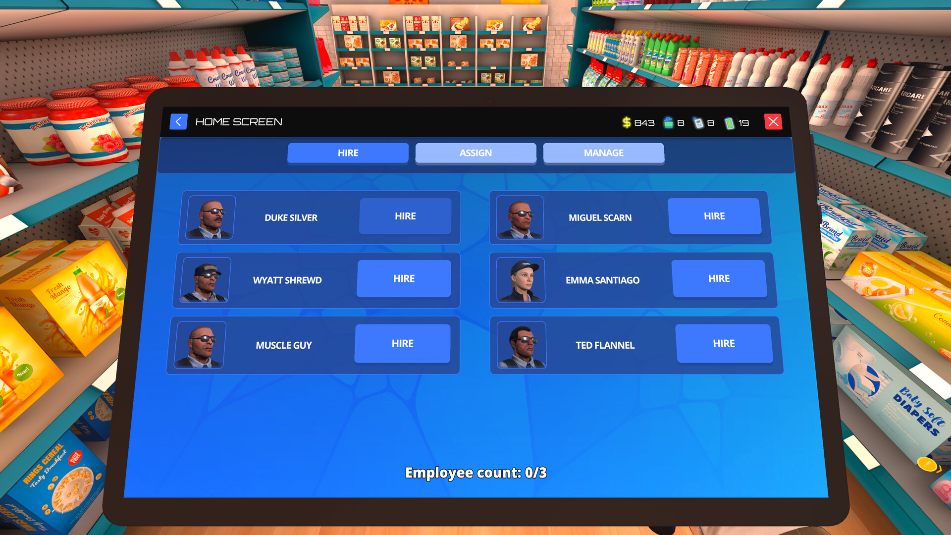 Supermarket Guard Simulator