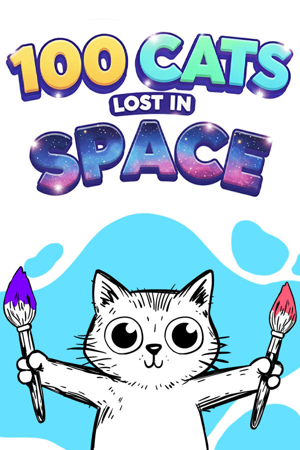 100 Cats Lost In Space Find & Color