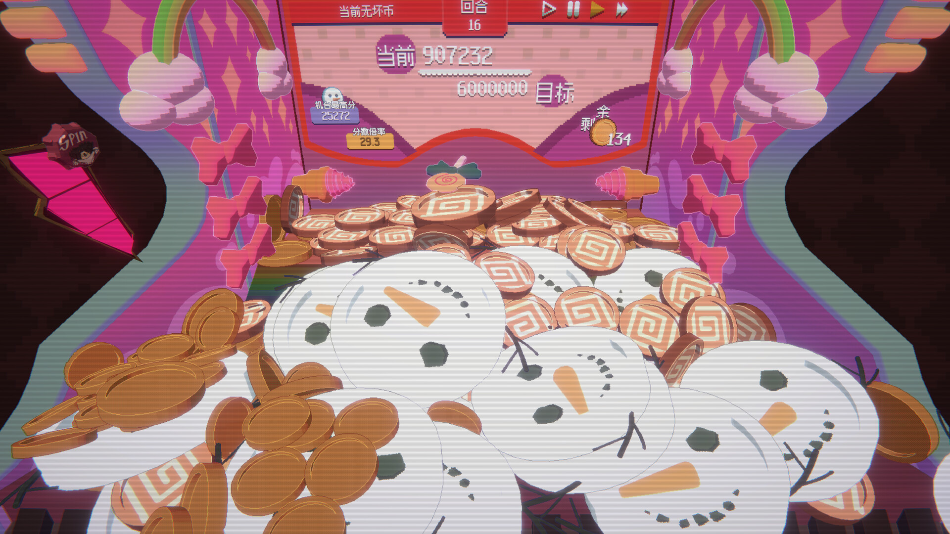 浣熊推币机/RACCOIN: Coin Pusher Roguelik配图2 截图 #1