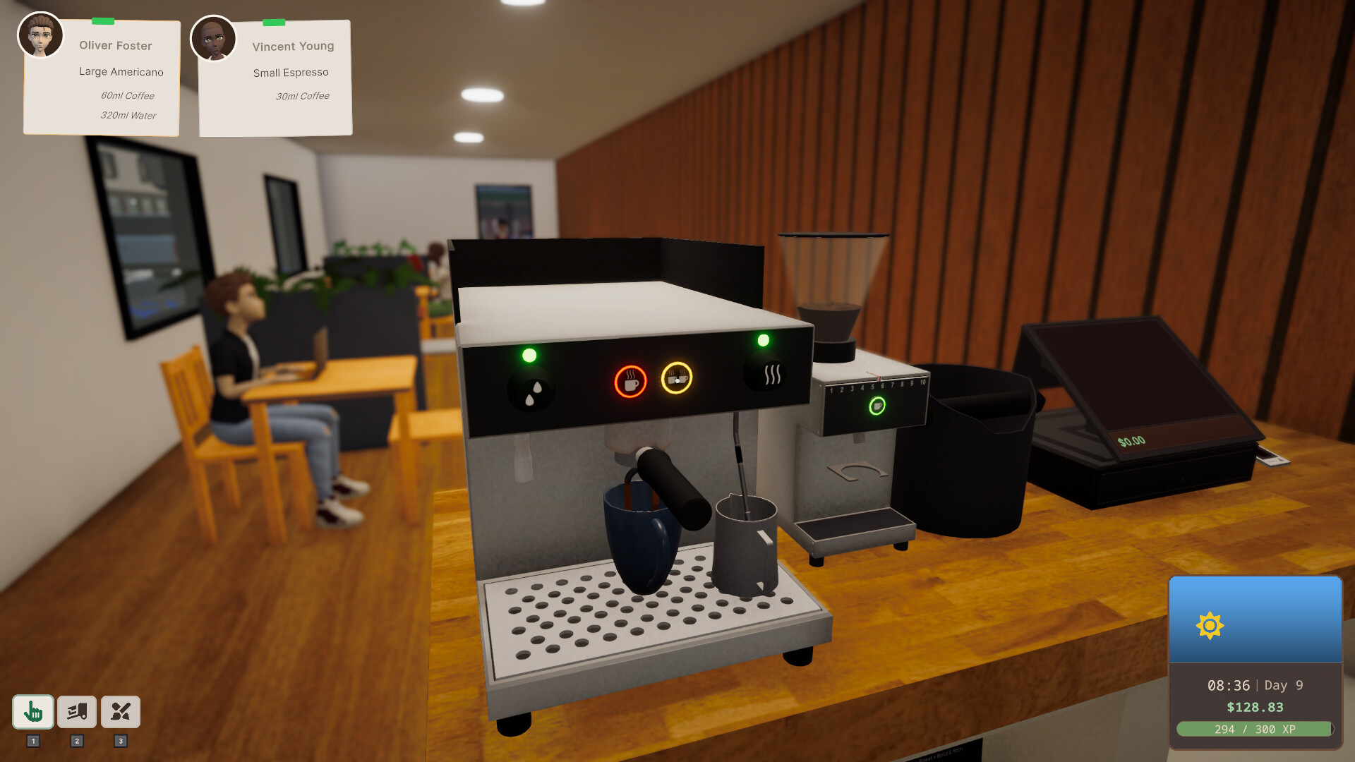 杯与吧台:咖啡店模拟器|Cup and Counter: Coffee Shop Simulator|Build.24315911|官方中文|支持手柄|容量2.69G插图2跳跳游戏网 杯与吧台:咖啡店模拟器|Cup and Counter: Coffee Shop Simulator|Build.24315911|官方中文|支持手柄|容量2.69G插图2跳跳游戏网