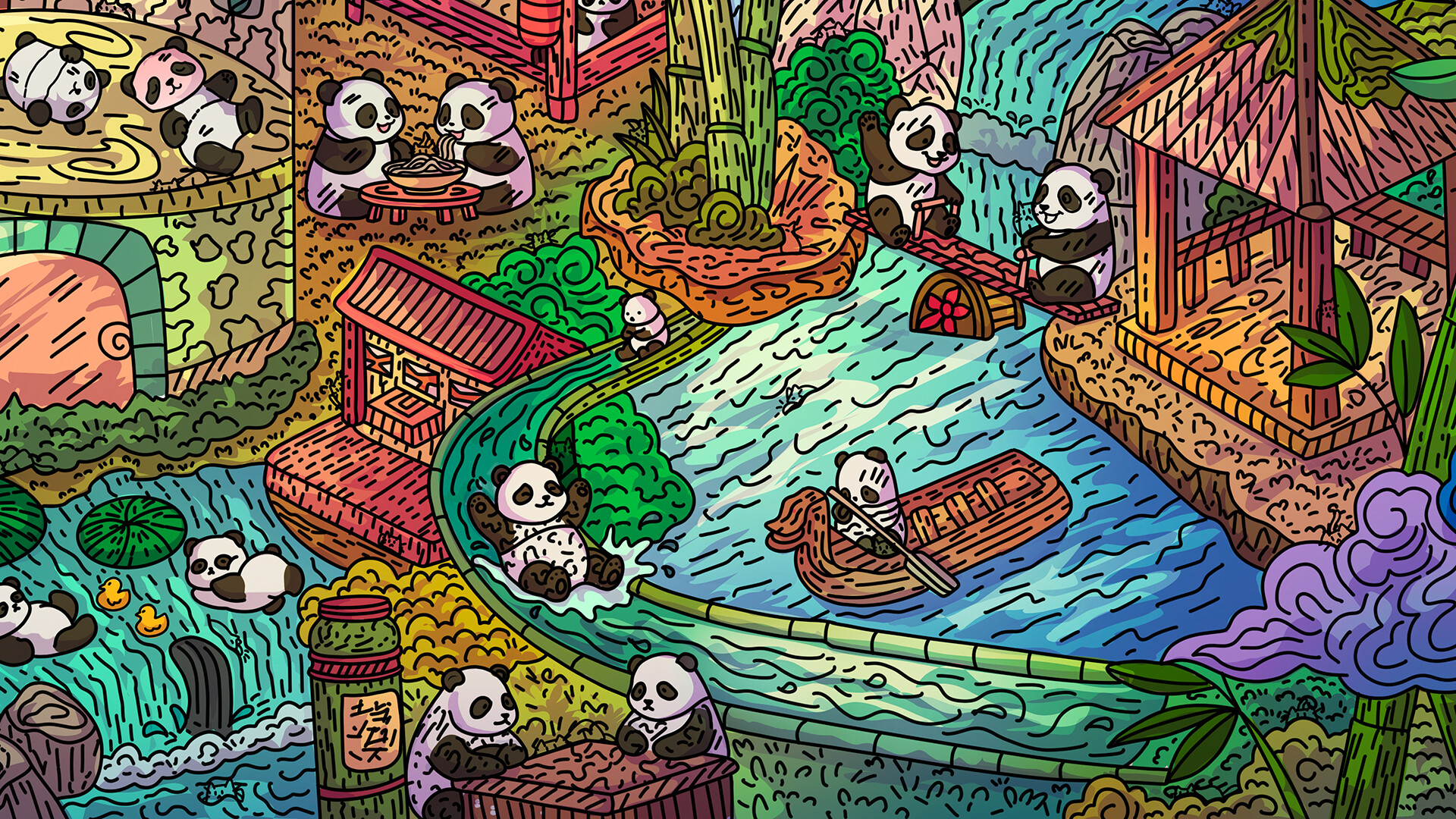 100只熊猫猫|100 Panda Cats|Build.25125597|官方简体中文|容量375MB插图5咸鱼单机官网 截图 #3