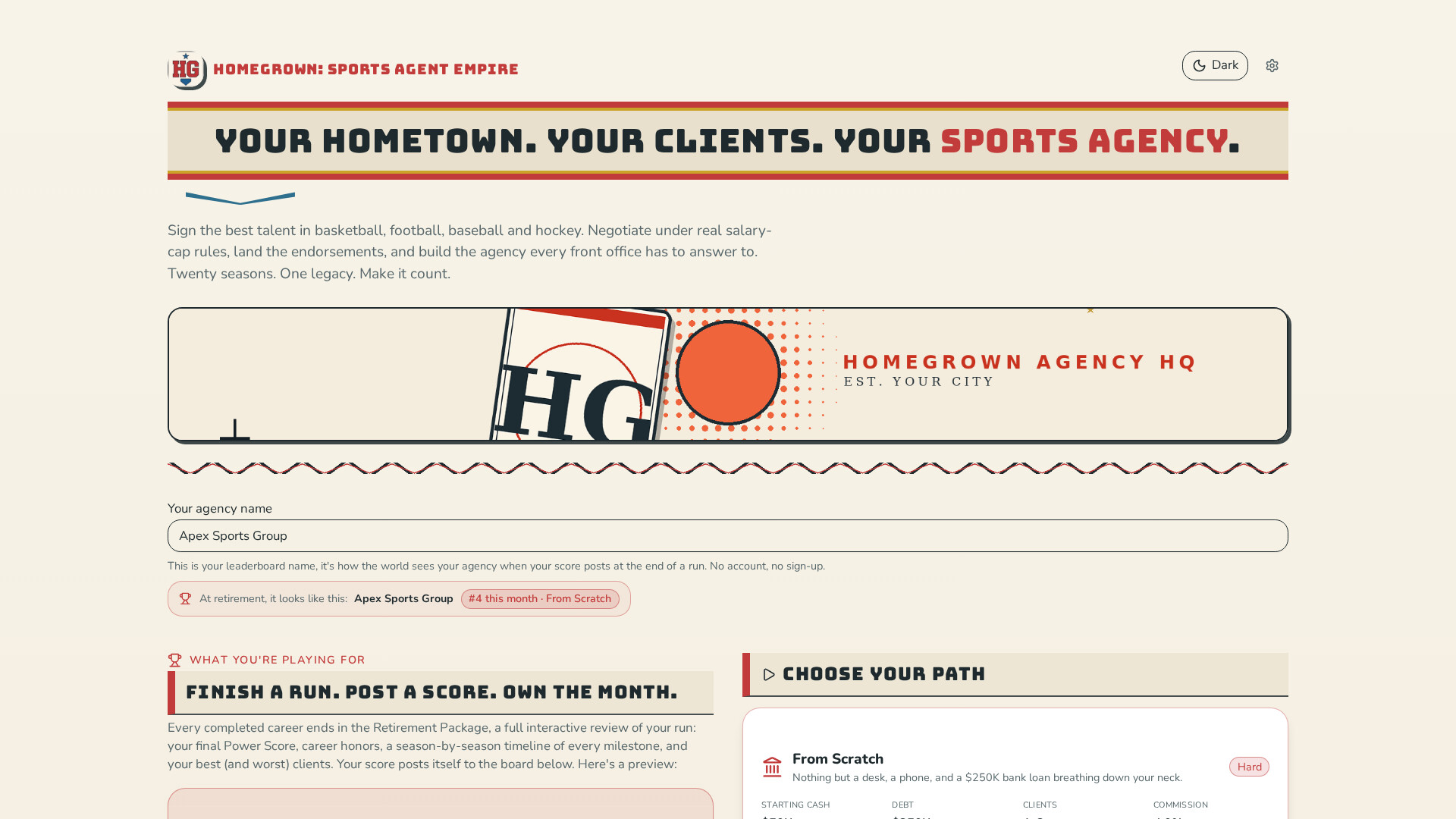 Homegrown: Sports Agent Empire