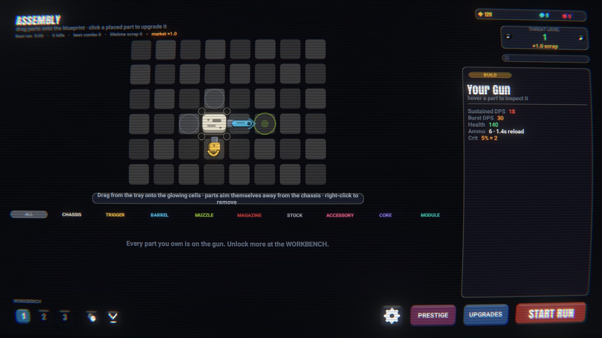 Gundrobe: an Incremental Gun Builder