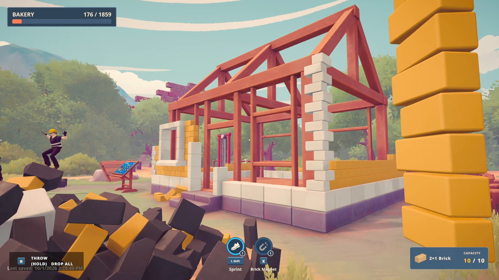 Brick by Brick: Tidy Up the Small Town!