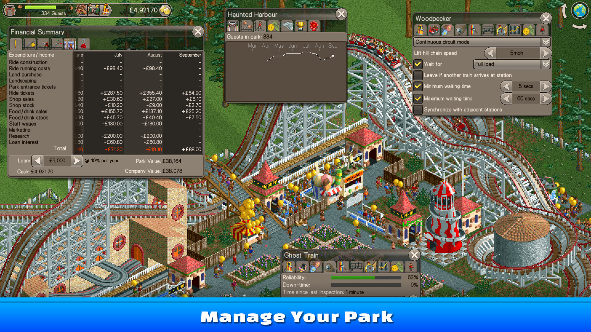 过山车大亨 经典版|官方中文|RollerCoaster Tycoon® Classic插图6跳跳游戏网